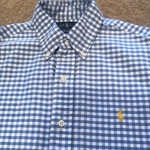 Ralph Lauren blue & white men's shirt, Small.